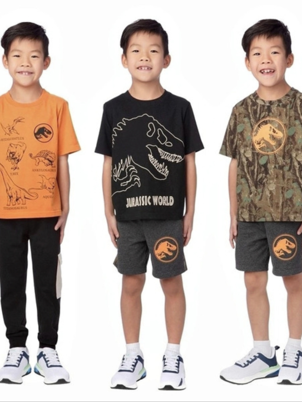 Jurassic World Kids' 5-Piece Set Boys 4T Black & Orange NWT
